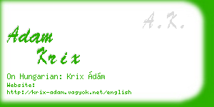 adam krix business card